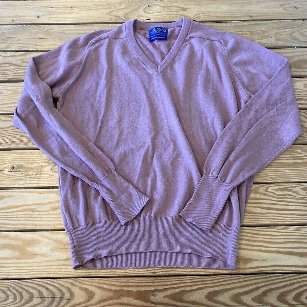 Vintage Pen West Pendleton V Neck Sweater Size Medium Men’s Purple